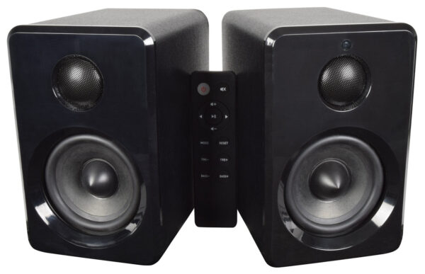 AV:LINK ABS35BLK - Active Bluetooth Bookshelf Speakers Black