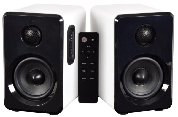 AV:LINK ABS35WHT - Active Bluetooth Bookshelf Speakers White