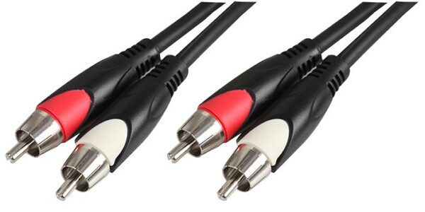 PULSE PLS000492 - Stereo RCA Phono Lead Black 1m