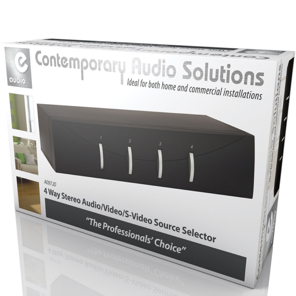 E-Audio A097JD - 4 Way Stereo Audio / Video / S-Video Source Selector - Image 6
