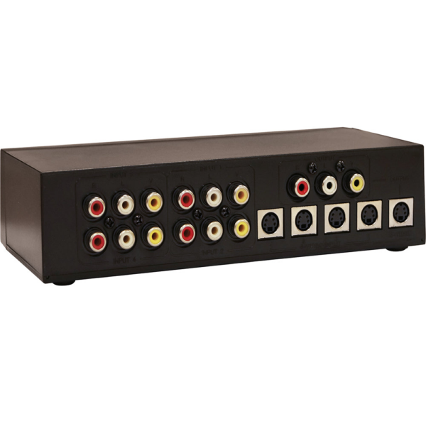 E-Audio A097JD - 4 Way Stereo Audio / Video / S-Video Source Selector - Image 3