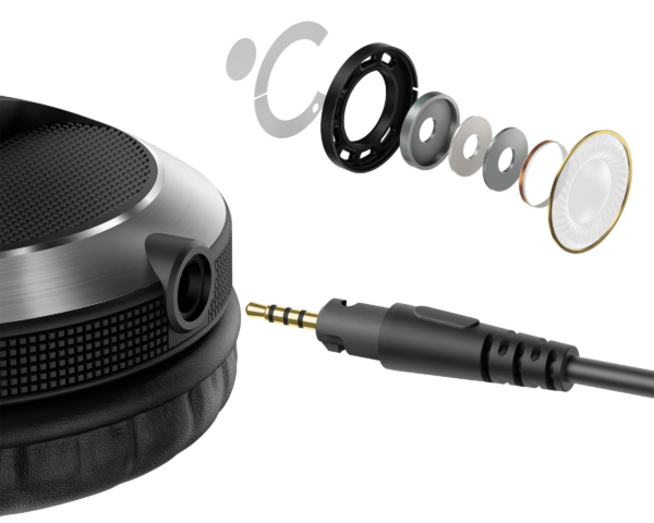 Pioneer HDJ-X7-S - Pro DJ 50mm Headphones with Swivel Ear Silver - Image 5