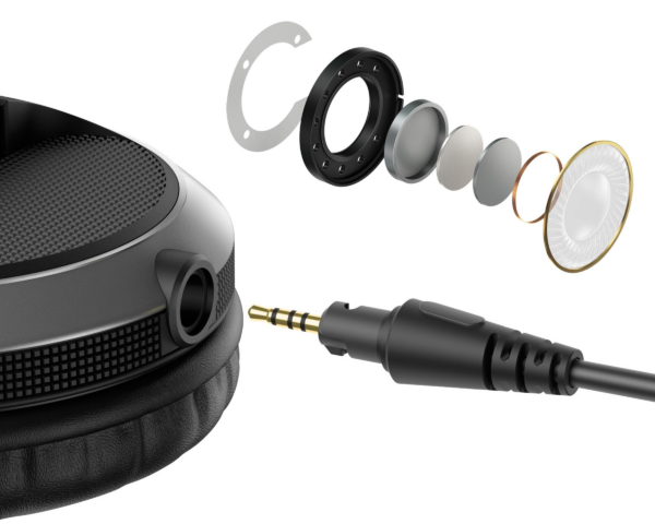 Pioneer HDJ-X5-K - Pro DJ 40mm Headphones with Swivel Ear Black - Image 5