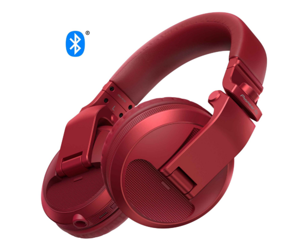 Pioneer HDJ-X5BT-R - Pro DJ Bluetooth Headphones with Swivel Ear Red