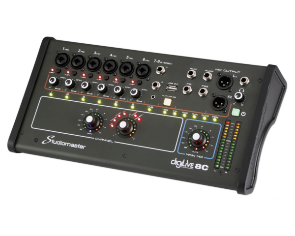 Studiomaster DigiLive 8C - Compact Wifi Digital Mixer 8 input / 2 Mic / 1 Stereo