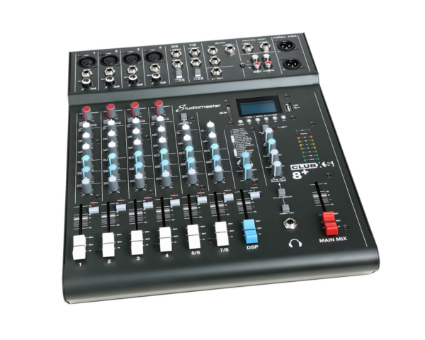 Studiomaster Club XS 8+ - 6CH Analogue DSP Mixer 6 Inputs / 2 Mic / 2 Stereo - Image 4