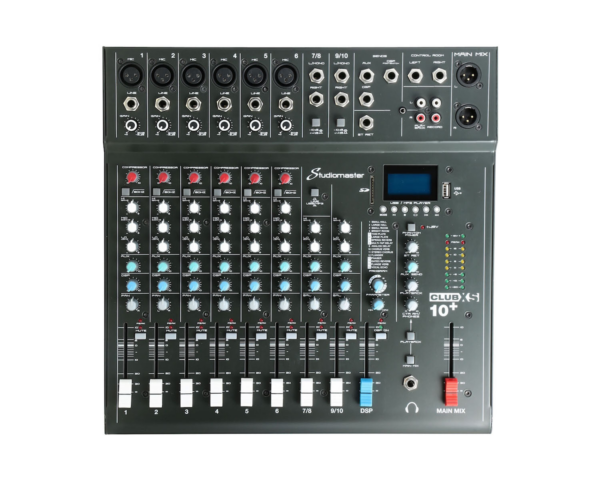 Studiomaster Club XS 10+ - 8CH Analogue DSP Mixer 8 Inputs / 4 Mic / 2 Stereo - Image 3