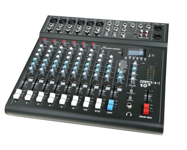 Studiomaster Club XS 10+ - 8CH Analogue DSP Mixer 8 Inputs / 4 Mic / 2 Stereo
