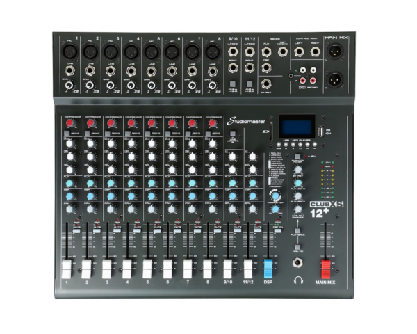 Studiomaster Club XS 12+ - 10CH Analogue DSP Mixer 10 Inputs / 6 Mic / 2 Stereo - Image 3