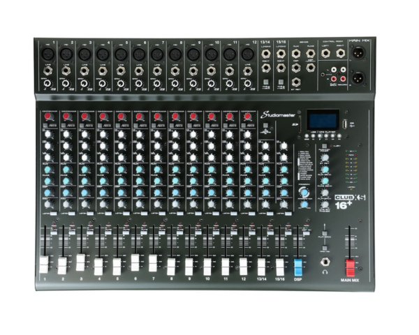 Studiomaster Club XS 16+ - 14CH Analogue DSP Mixer 16 In / 12 Mic / 2 St / 2 Aux - Image 3