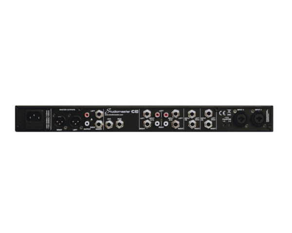 Studiomaster  C3 - Mixer with 4 Mic 4 Stereo In 2 Aux Sends Balanced In/Out 1U - Image 4