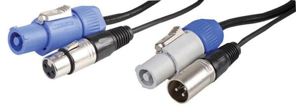 Pulse PLS000507 - 3m Neutrik PowerCON + DMX Interlink/Extension Lead