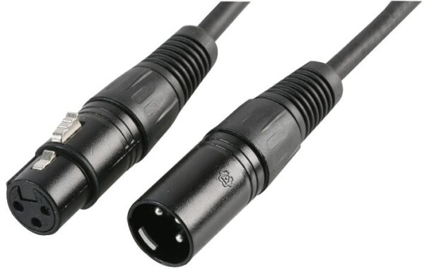 Pulse PLS00266 - 3 Pin XLR DMX Lead 2m Black