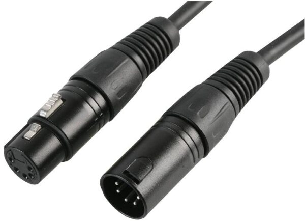 Pulse PLS00410 - 5 Pin XLR DMX Lead 1m Black