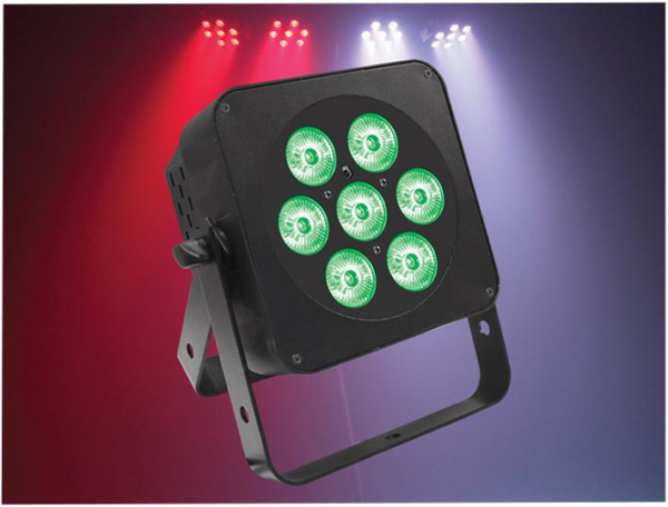 LEDJ Slimline 7Q5 - 7 x 5W RGBW LED PAR Can, Black LEDJ59