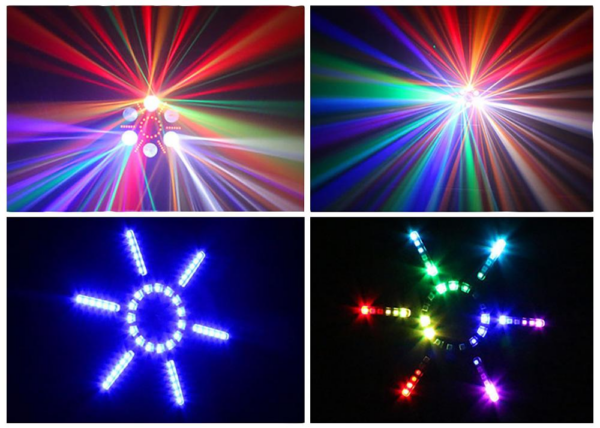 Pulse Vortices - Multi-FX RGBWA LED Moonflower DJ Disco Light with Front Panel SMD Matrix - Image 5