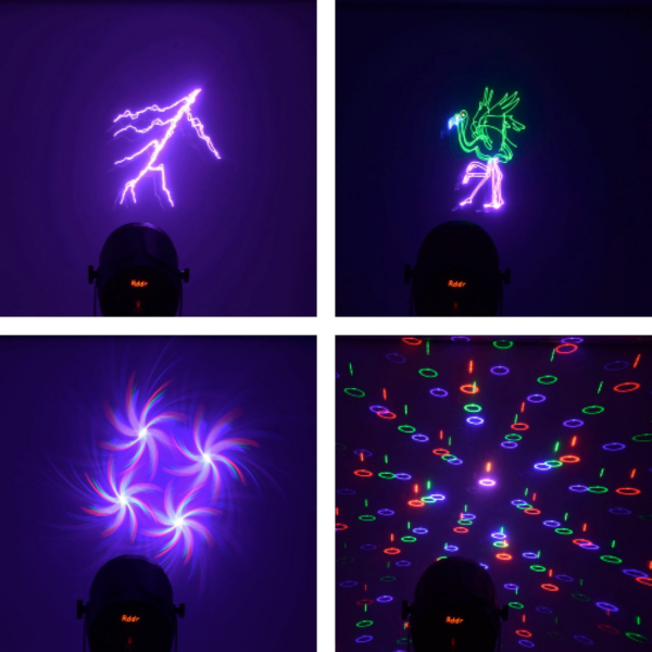 QTX Mesmerizer - 3D Animation Laser with LED Par Lights - Image 6