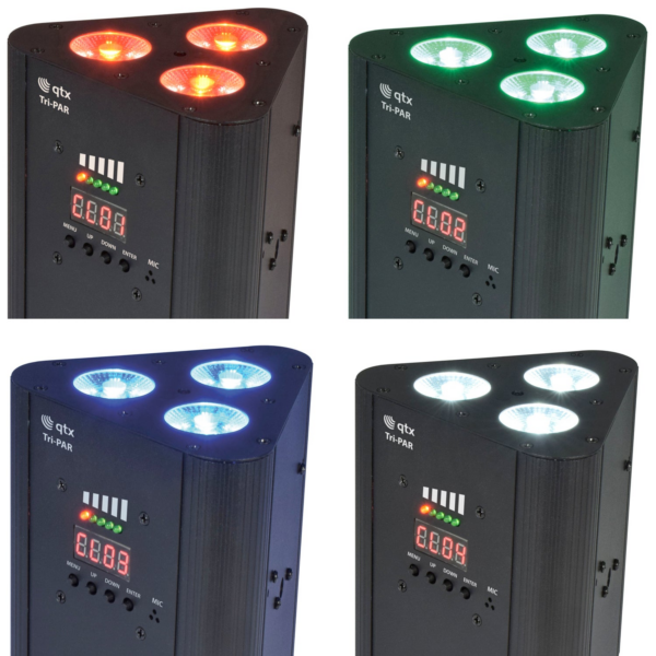 QTX Tri-PAR - Rechargeable Triple PAR Uplighter - Image 12