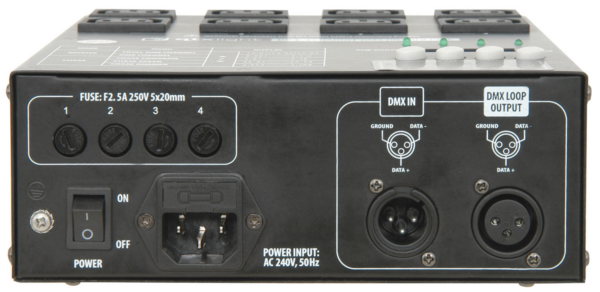 QTX DP4 - 4 Channel DMX Dimmer Pack - Image 4
