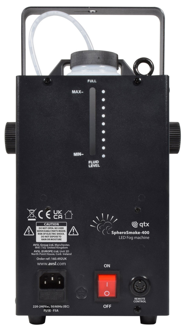 QTX SpheroSmoke-400 - Compact 400W LED Fog Machine with RGB Magic Ball Effect - Image 4