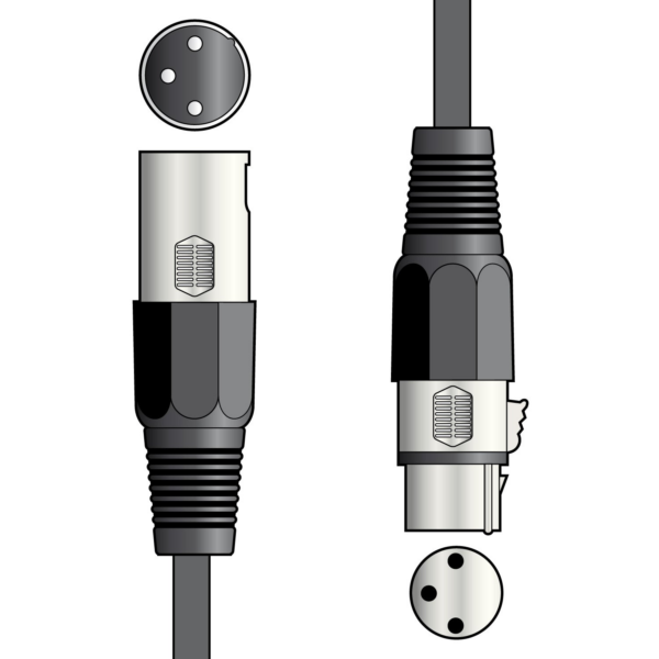 QTX 177.907UK - 6m Professional 3 Pin DMX Lighting Lead