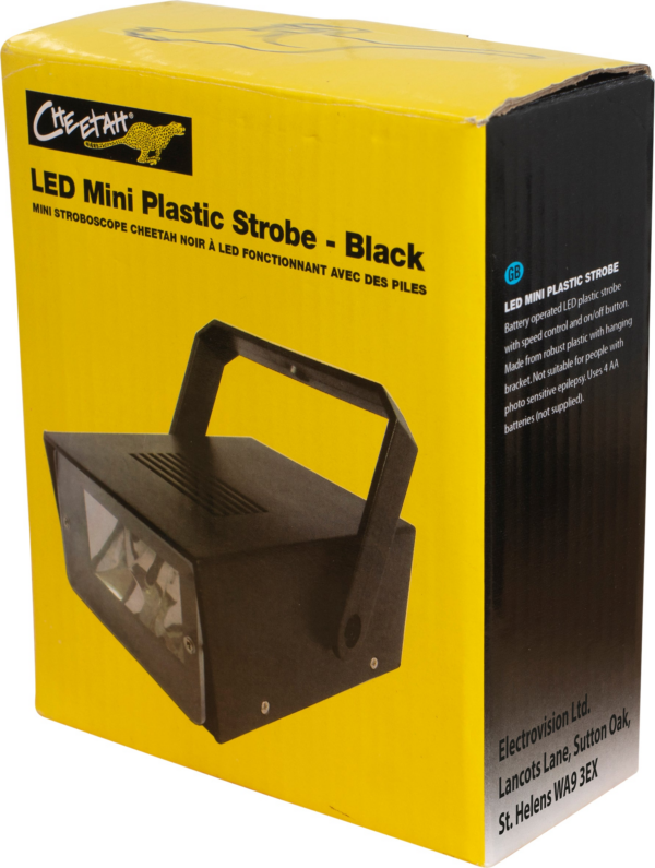 Cheetah G011K - Black Battery Operated LED Mini Strobe - Image 3