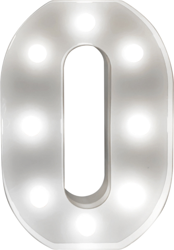 St Helens Home and Garden GH11210 - "0" Battery Operated 3D LED Number Light - Image 5