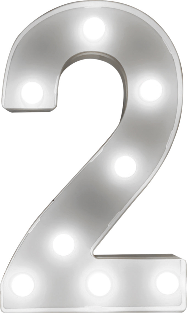 St Helens Home and Garden GH11212 - "2" Battery Operated 3D LED Number Light - Image 5