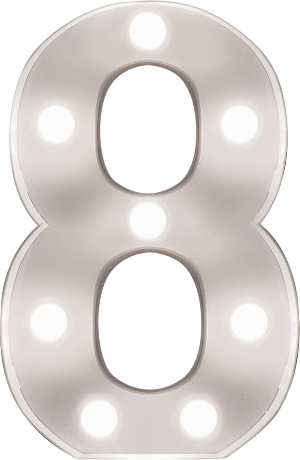 St Helens Home and Garden GH11218 - "8" Battery Operated 3D LED Number Light - Image 5