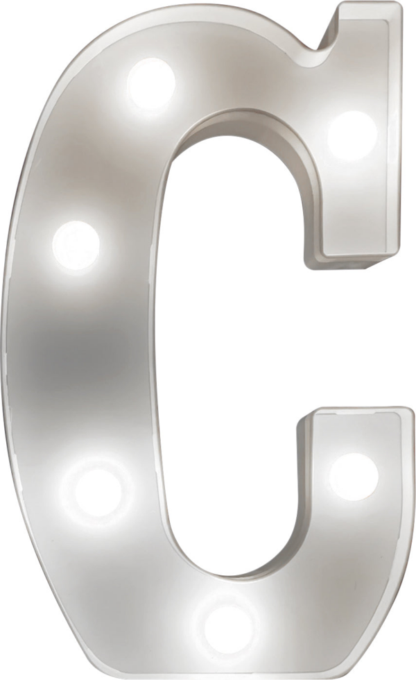 St Helens Home and Garden GH1121C - "C" Battery Operated 3D LED Letter Light - Image 3
