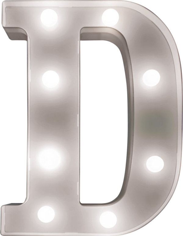 St Helens Home and Garden GH1121D - "D" Battery Operated 3D LED Letter Light - Image 3
