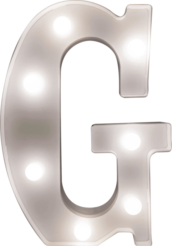 St Helens Home and Garden GH1121G - "G" Battery Operated 3D LED Letter Light - Image 3