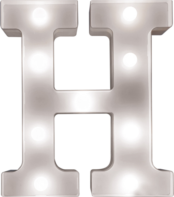 St Helens Home and Garden GH1121H - "H" Battery Operated 3D LED Letter Light - Image 3
