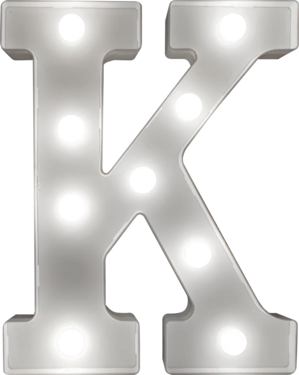 St Helens Home and Garden GH1121K - "K" Battery Operated 3D LED Letter Light - Image 3