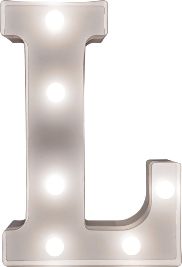 St Helens Home and Garden GH1121L - "L" Battery Operated 3D LED Letter Light - Image 3