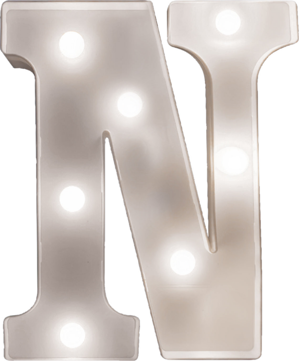 St Helens Home and Garden GH1121N - "N" Battery Operated 3D LED Letter Light - Image 3