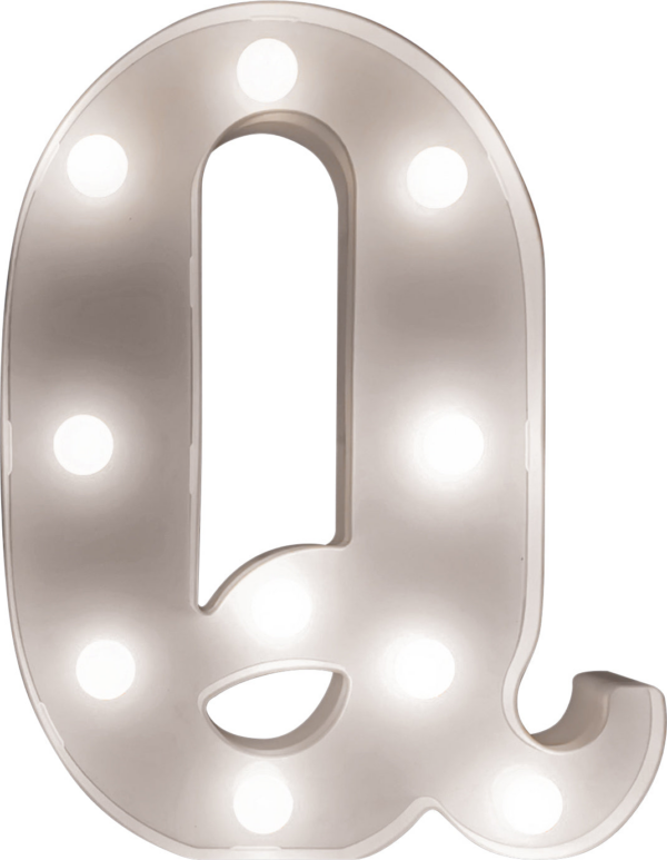 St Helens Home and Garden GH1121Q - "Q" Battery Operated 3D LED Letter Light - Image 3