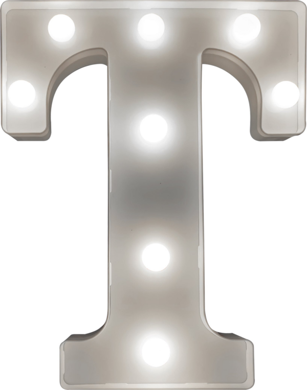 St Helens Home and Garden GH1121T - "T" Battery Operated 3D LED Letter Light - Image 3