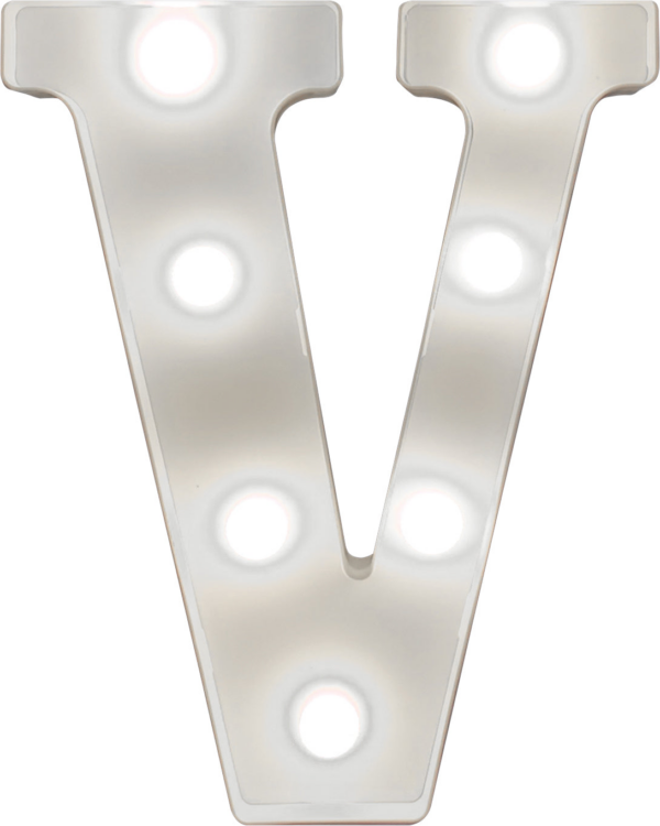 St Helens Home and Garden GH1121V - "V" Battery Operated 3D LED Letter Light - Image 3