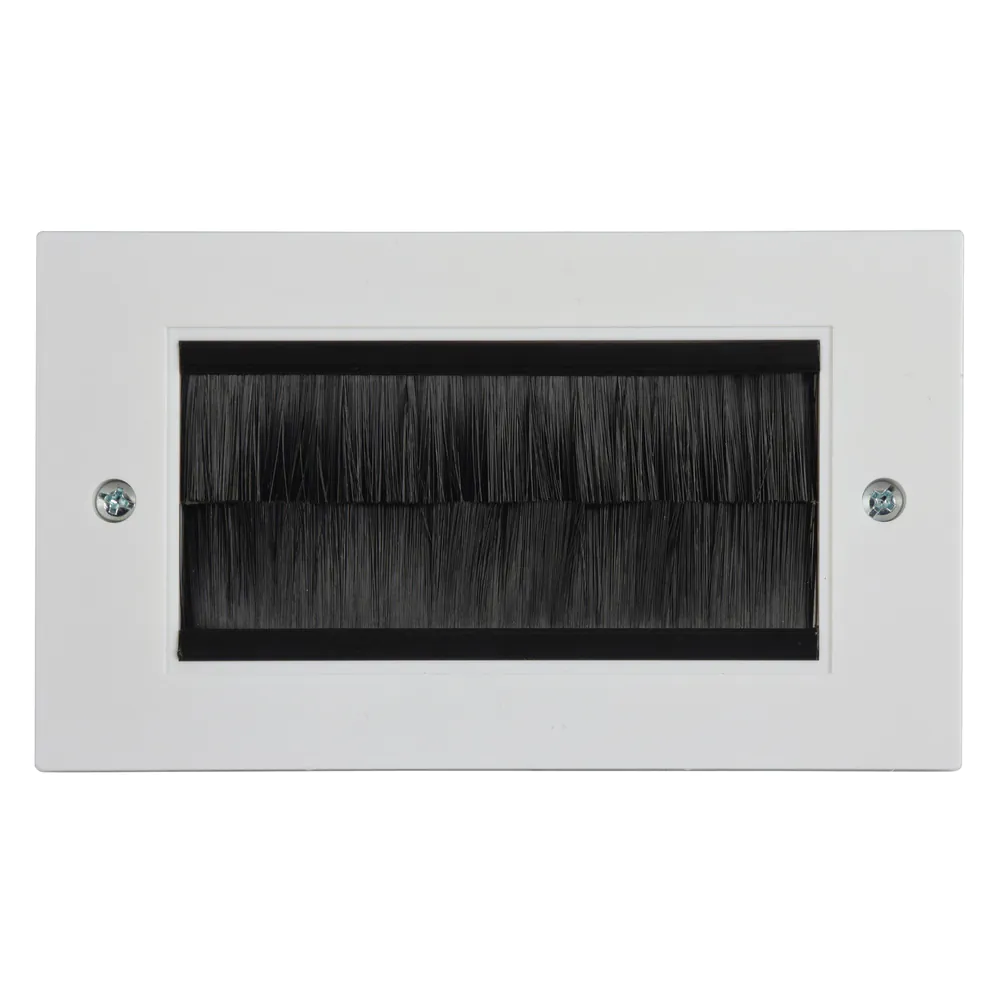 AV:Link - Plastic Brush Wallplates Double Gang