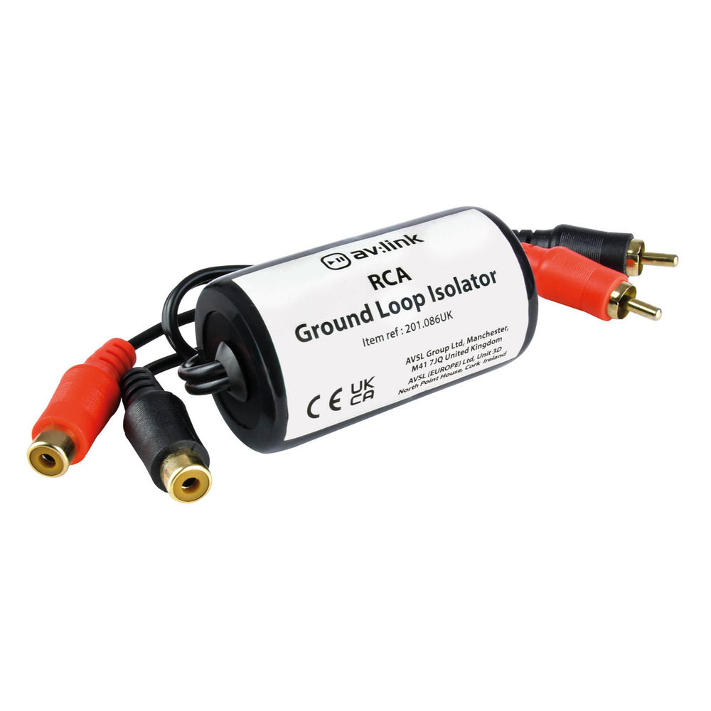 AV:Link - Ground Loop Isolator RCA Plugs - RCA Sockets
