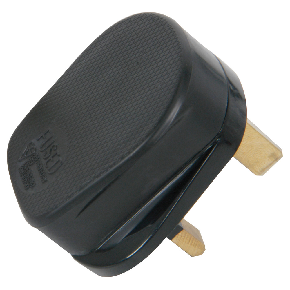 Mercury - Rubber UK Mains Plug 13A Black 20pcs - Image 2