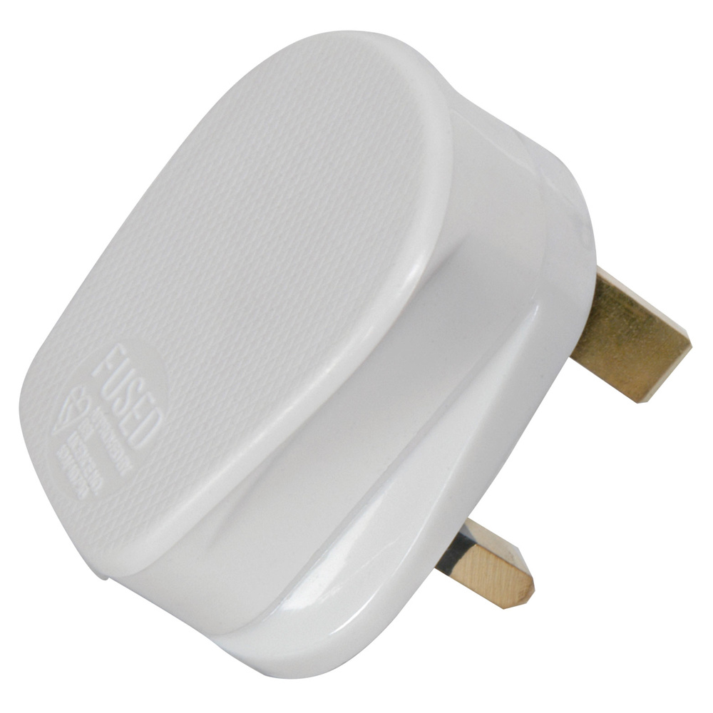 Mercury - Rubber UK Mains Plug 13A White 20pcs - Image 2