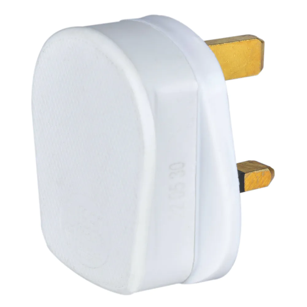 Mercury - Rubber UK Mains Plug 13A White 20pcs
