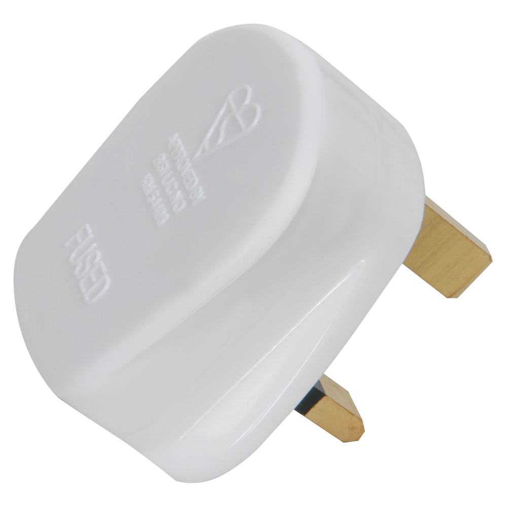 Mercury - Fused UK Mains Plug 13A White 20pcs - Image 2