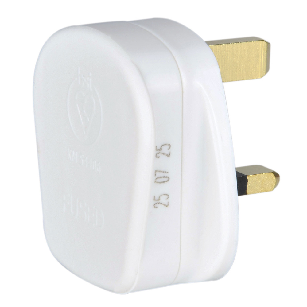 Mercury - Fused UK Mains Plug 13A White 20pcs