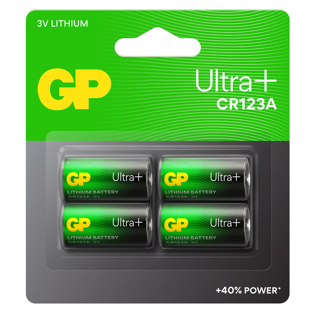 GP - Lithium Photo Cell CR123A 3V Pack of 4