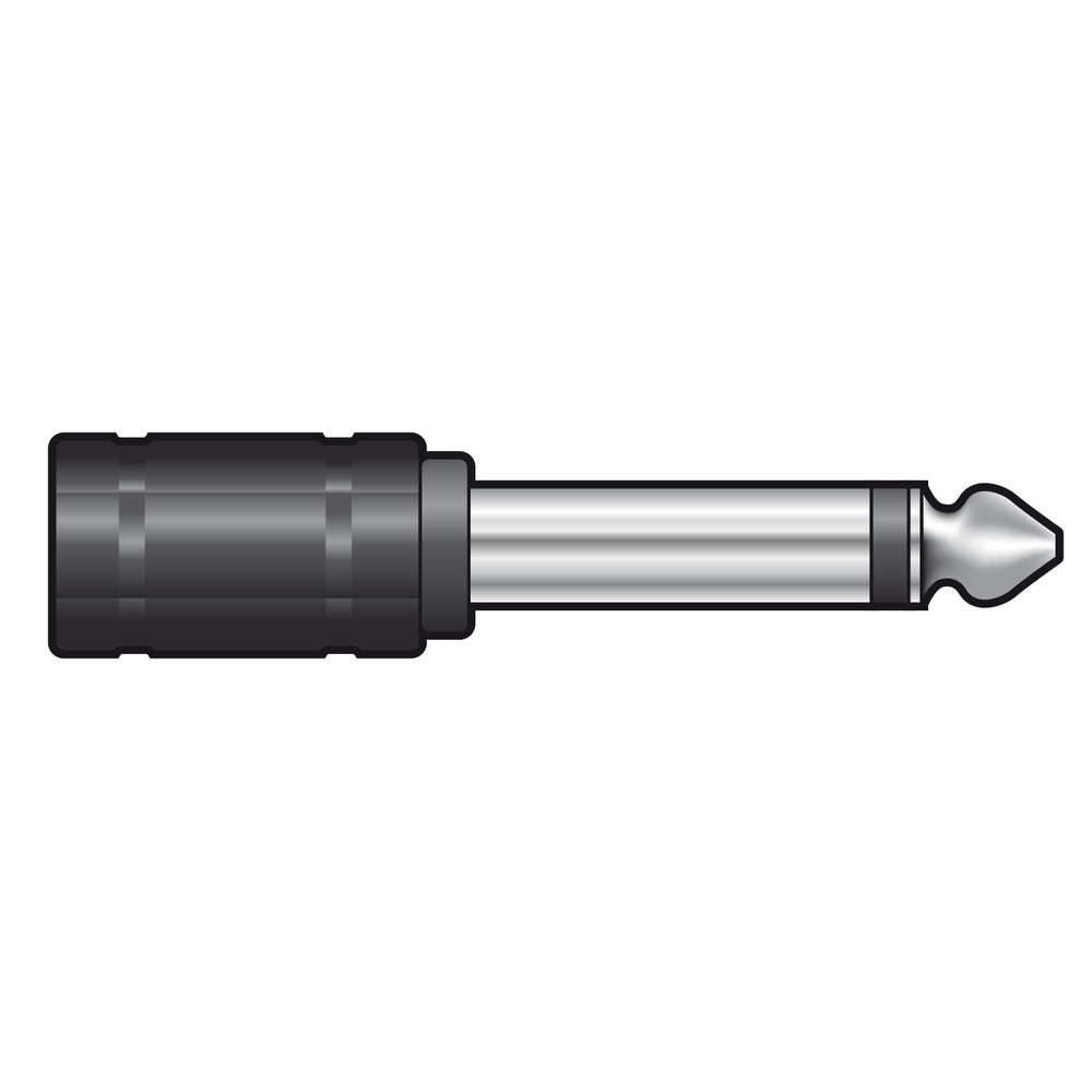 QTX 10pcs Adaptor 3.5mm Mono Jack Socket – 6.3mm Mono Jack Plug