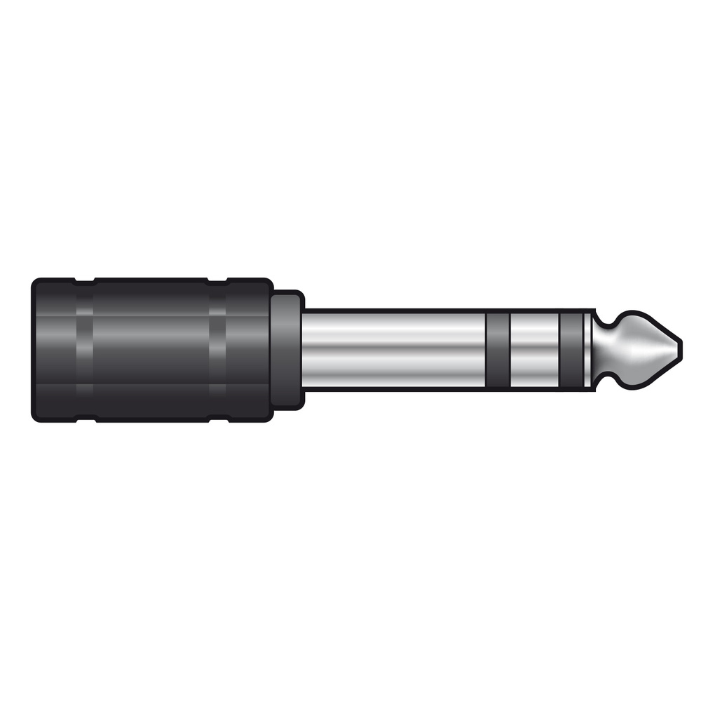 QTX 10pcs Adaptor 3.5mm Stereo Jack Socket – 6.3mm Stereo Jack Plug