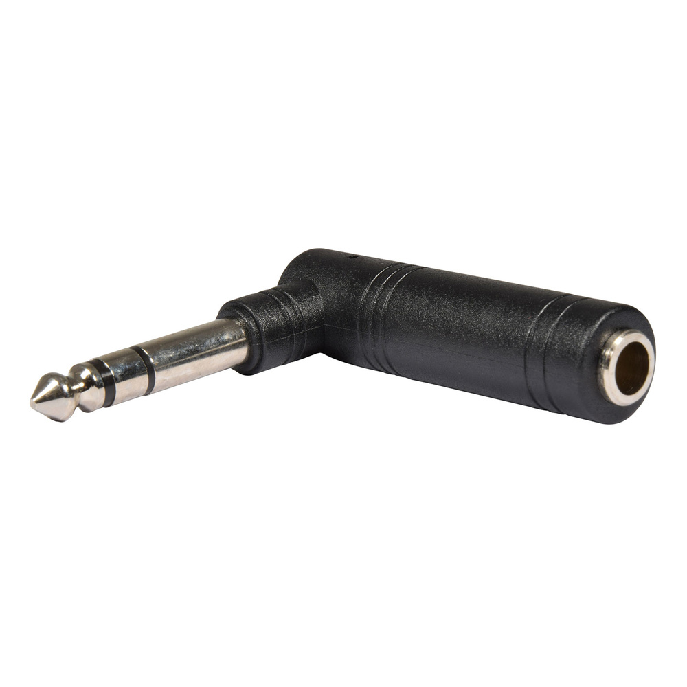 QTX 5pcs Adaptor Right Angle 6.3mm Stereo Jack Plug – 6.3mm Stereo Jack Socket - Image 3